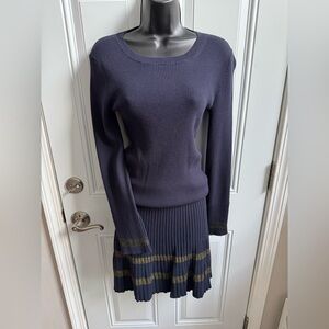 Ann Taylor Navy Sweater & Matching Navy Knit Skirt NWT